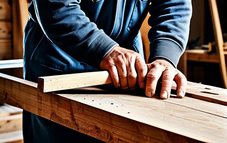 벵골어 문장 구조 - The "Nagel auf den Kopf treffen" Idiom**
"A skilled carpenter in a traditional German workshop, car...