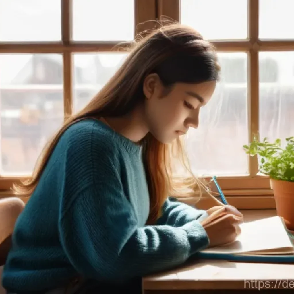 벵골어 학습법 - **A Focused Learner's Cozy Study Nook:** A bright and inviting image of a young woman, approximately...