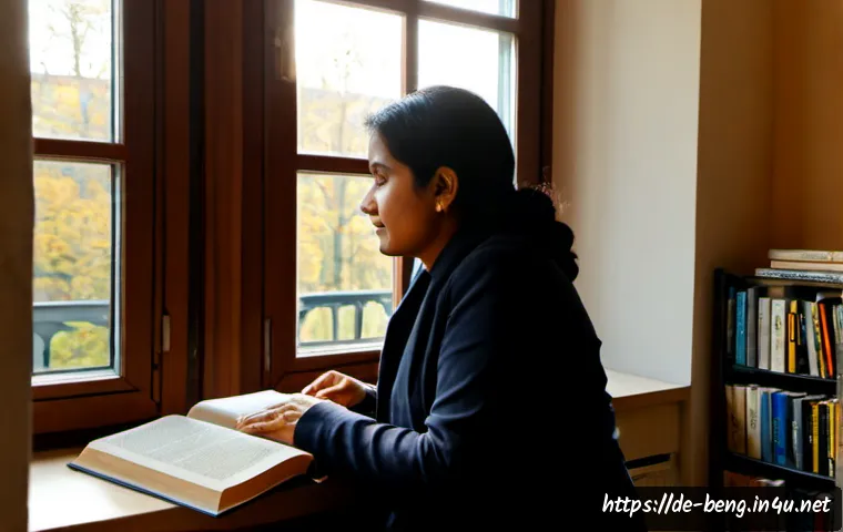 벵골어 현대 문학 - Photorealistic editorial scene of a contemporary Bengali literature reader in a quiet Berlin apartme...