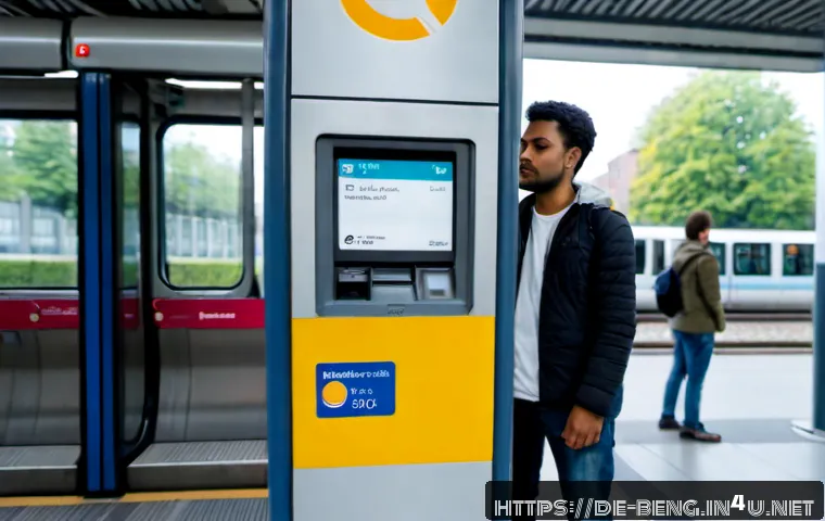 벵골어 대중교통 이용 - Photorealistic scene of a Bengali-speaking traveler confidently using public transportation in Berli...
