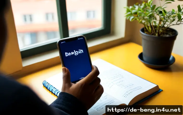 벵골어 SNS 학습법 - Photorealistic over-the-shoulder view of a German adult learner at a tidy home desk in Berlin, pract...